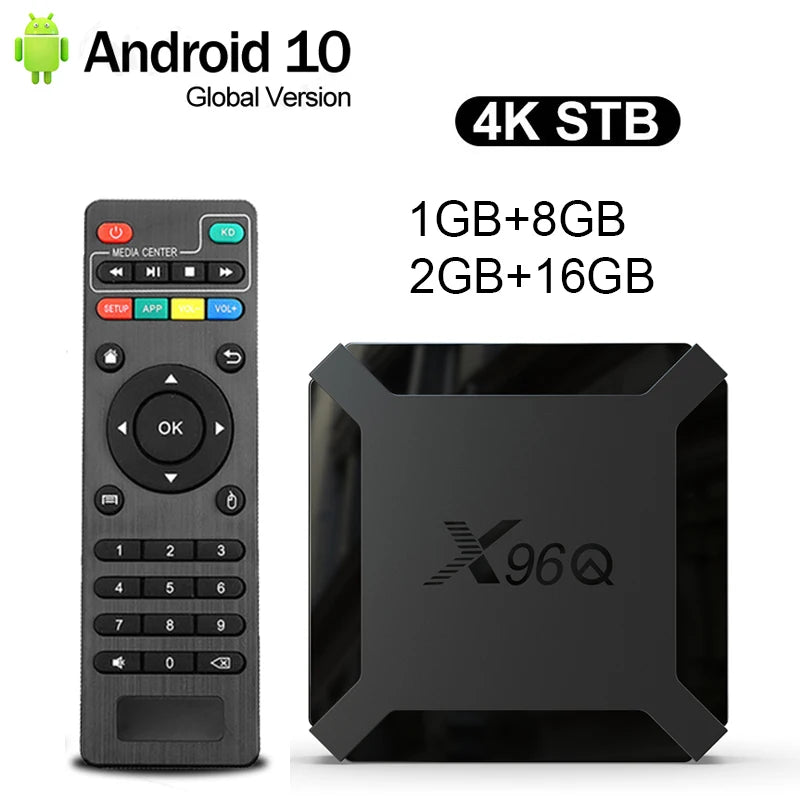 SmartBox X96Q Max 4K Android TV – Desempenho Rápido e Imagem Ultra HD
