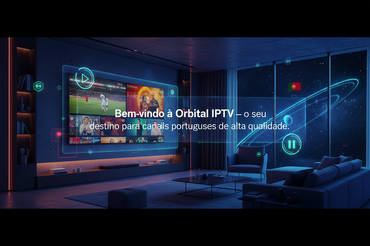 Hero Banner Orbital IPTV com Texto